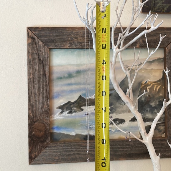 Sterling silver and purple sapphire necklace - Picture 3 of 7